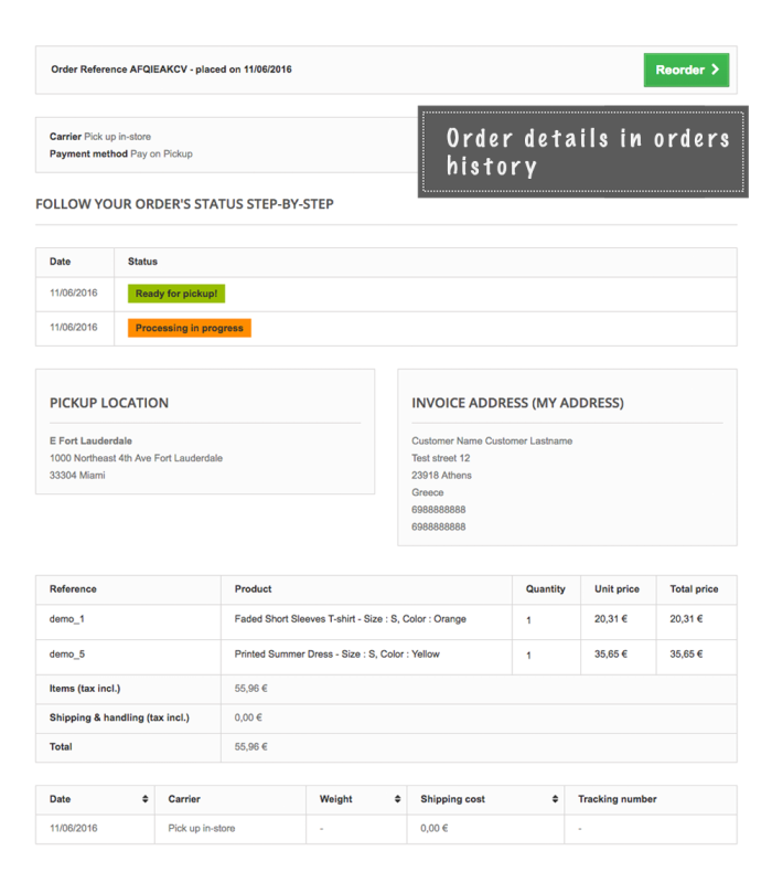 Pay on Pickup